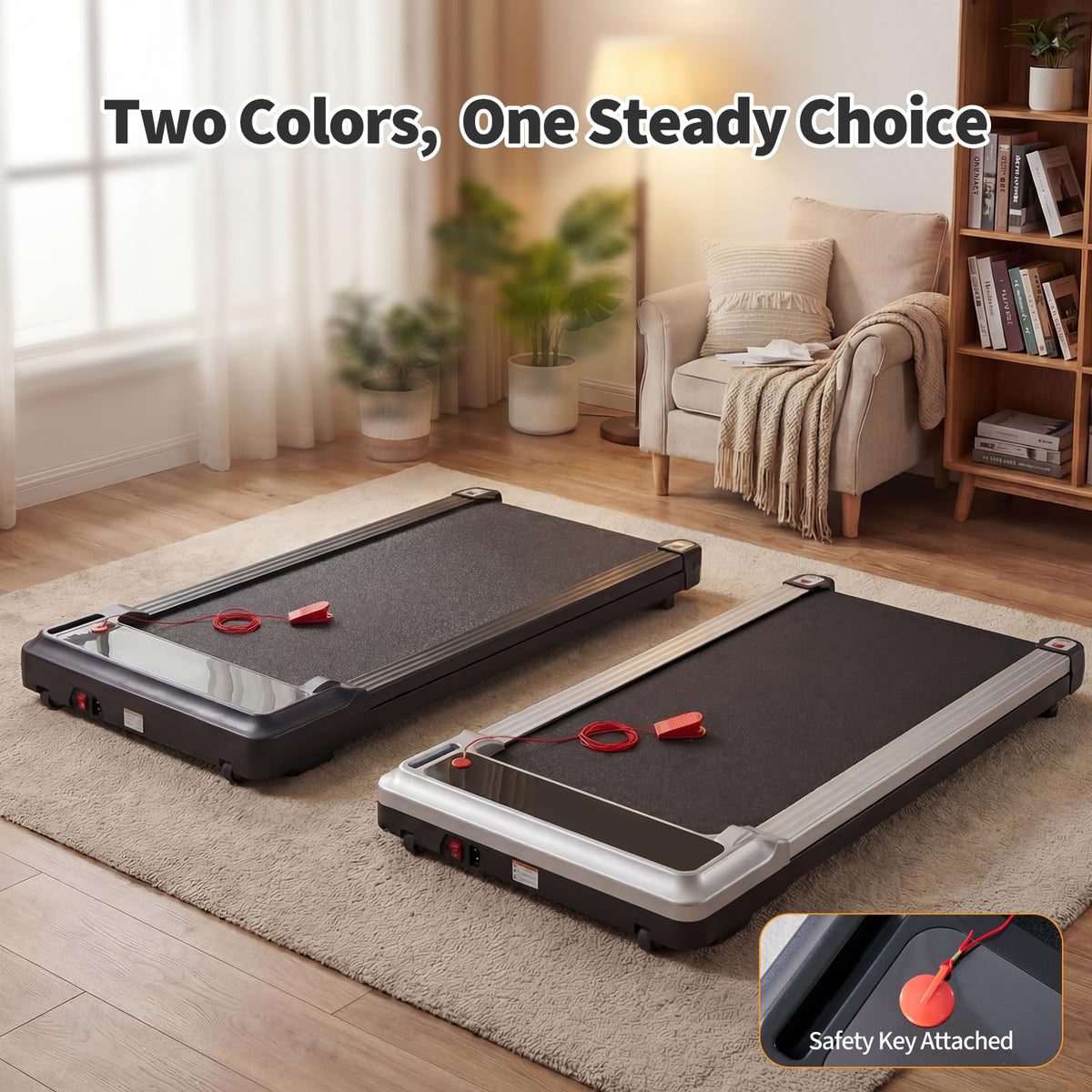 Black Portable 3-in-1 Walking Pad Treadmill U4208