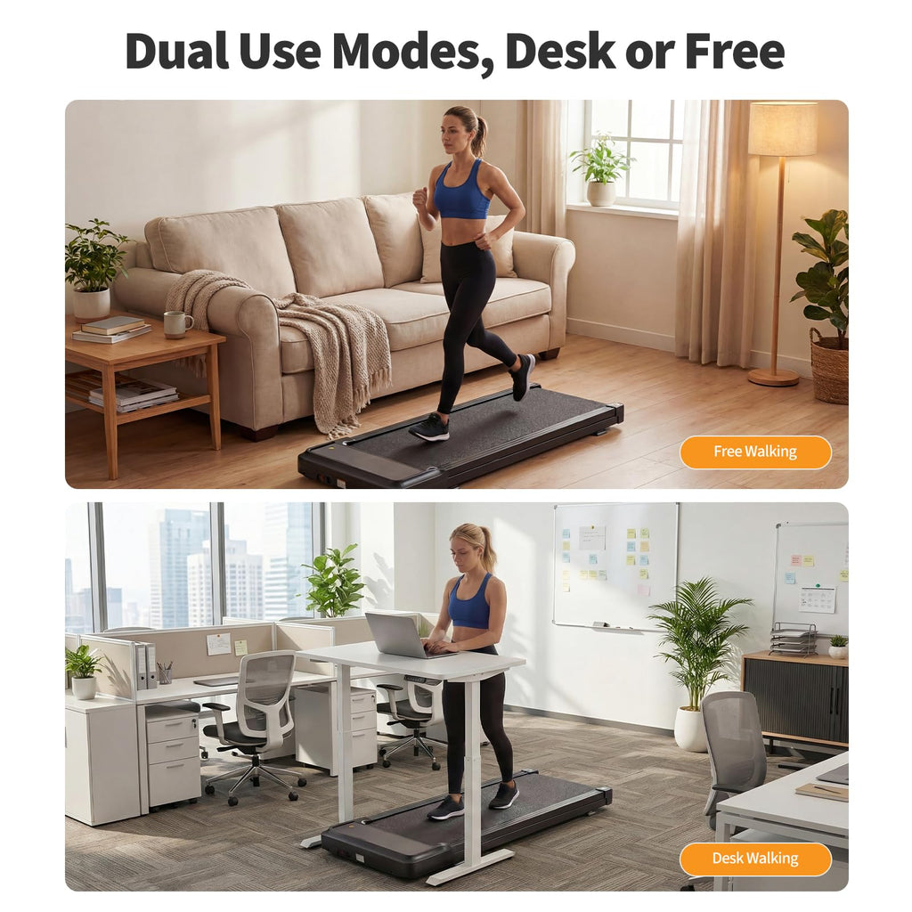 Black Portable 3-in-1 Walking Pad Treadmill U4208