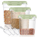 6 Pcs Dog and Cat Food Storage Containers with 2 Scoops G436155