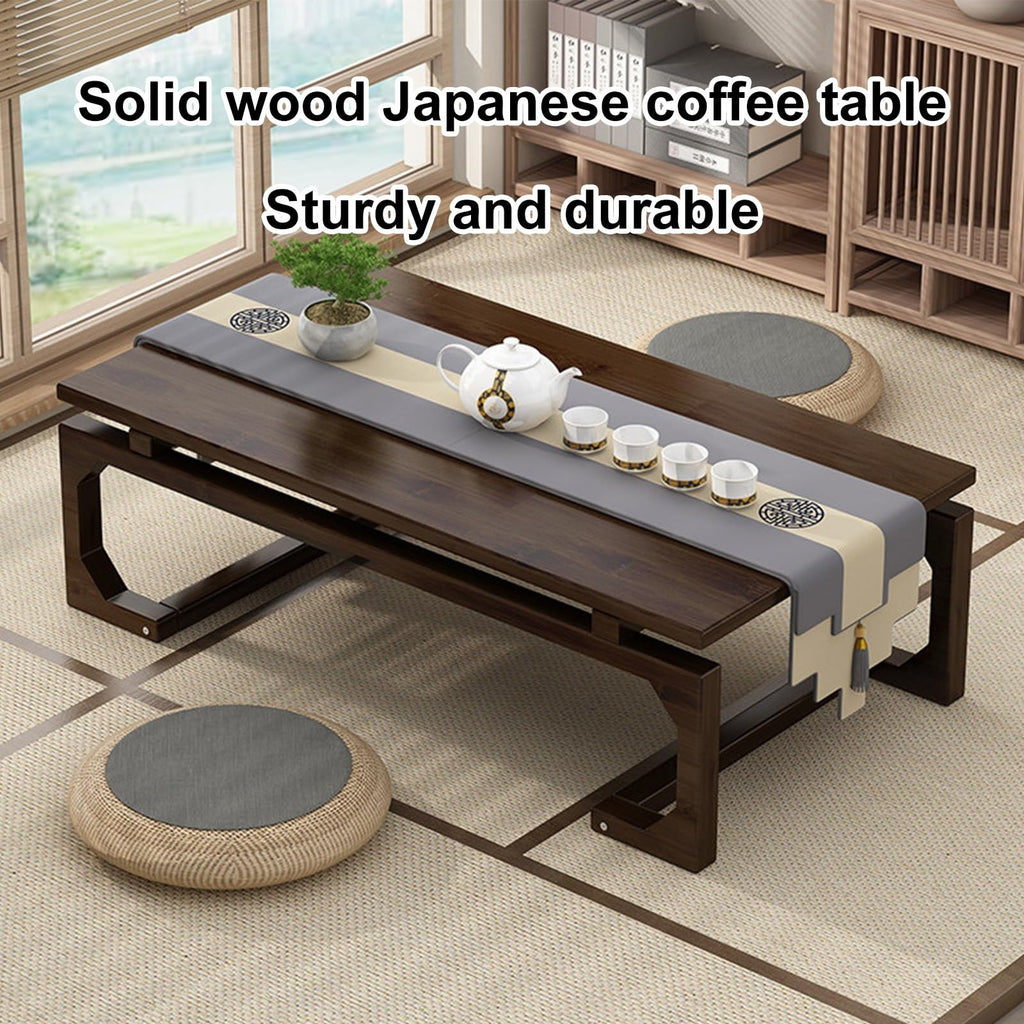 Japanese Floor Table Solid Wood 100x55x30cm T166