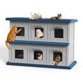 Resin Double-Decker Outdoor Cat House C28882