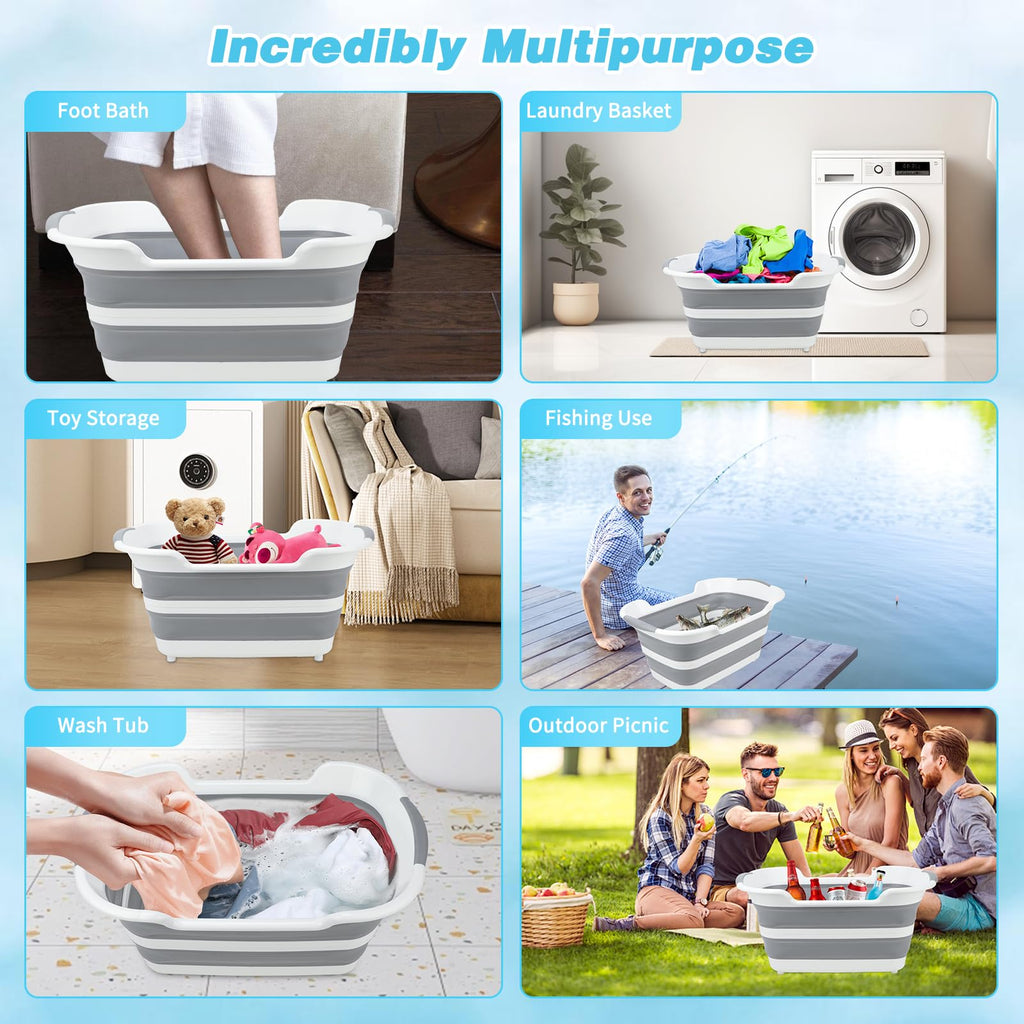 27L Raised Collapsible Dog Bathtub with Drain B718