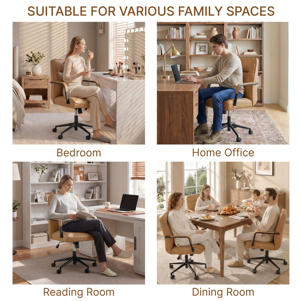 Ergonomic Faux Leather Office Chair with Lumbar Support N823546