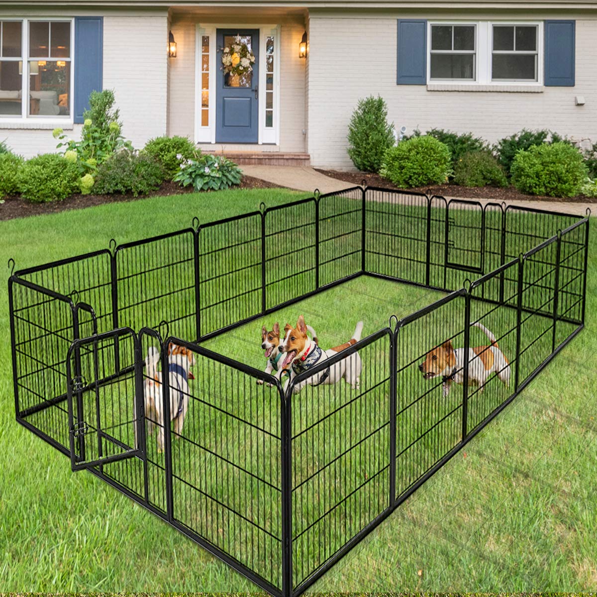 16 Panel Metal Pet Playpen with Door P19574