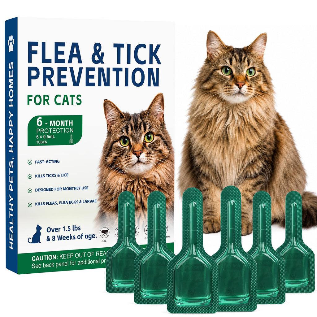 Flea and Tick Drops for Cats 6 Pack G1188