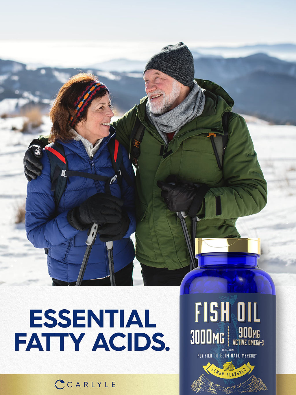 Fish Oil 3000mg 900mg Omega 3 200 Softgels Lemon Flavor I589404