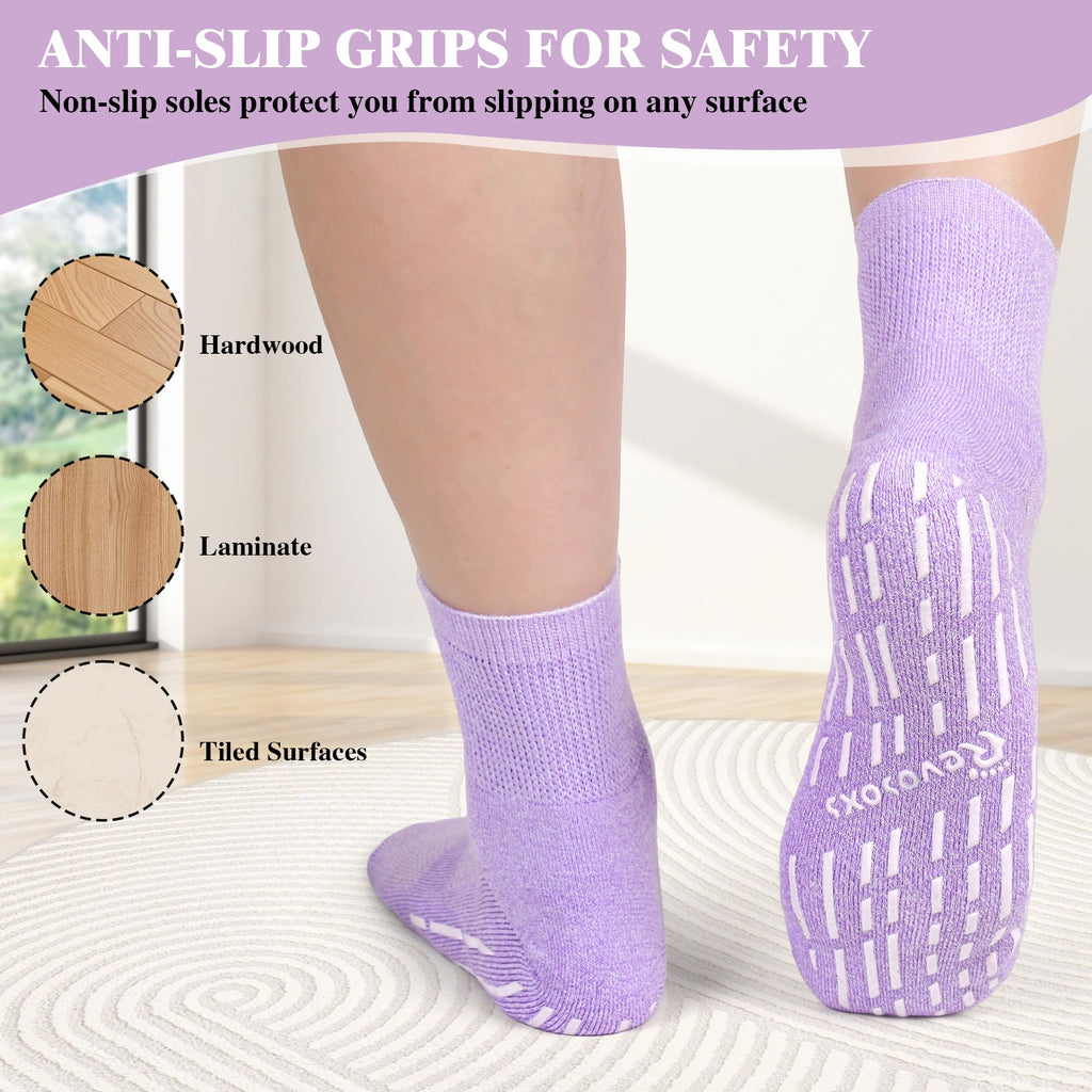 Non Slip Seamless Diabetic Ankle Socks 5 Pairs Z9632