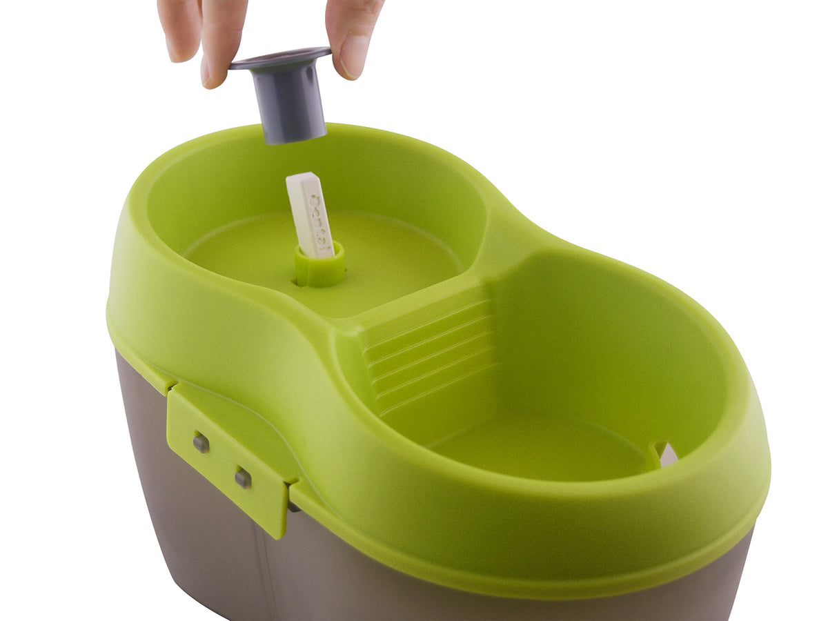Lime Green Translucent Black 67 fl. oz Cat Water Fountain B6905