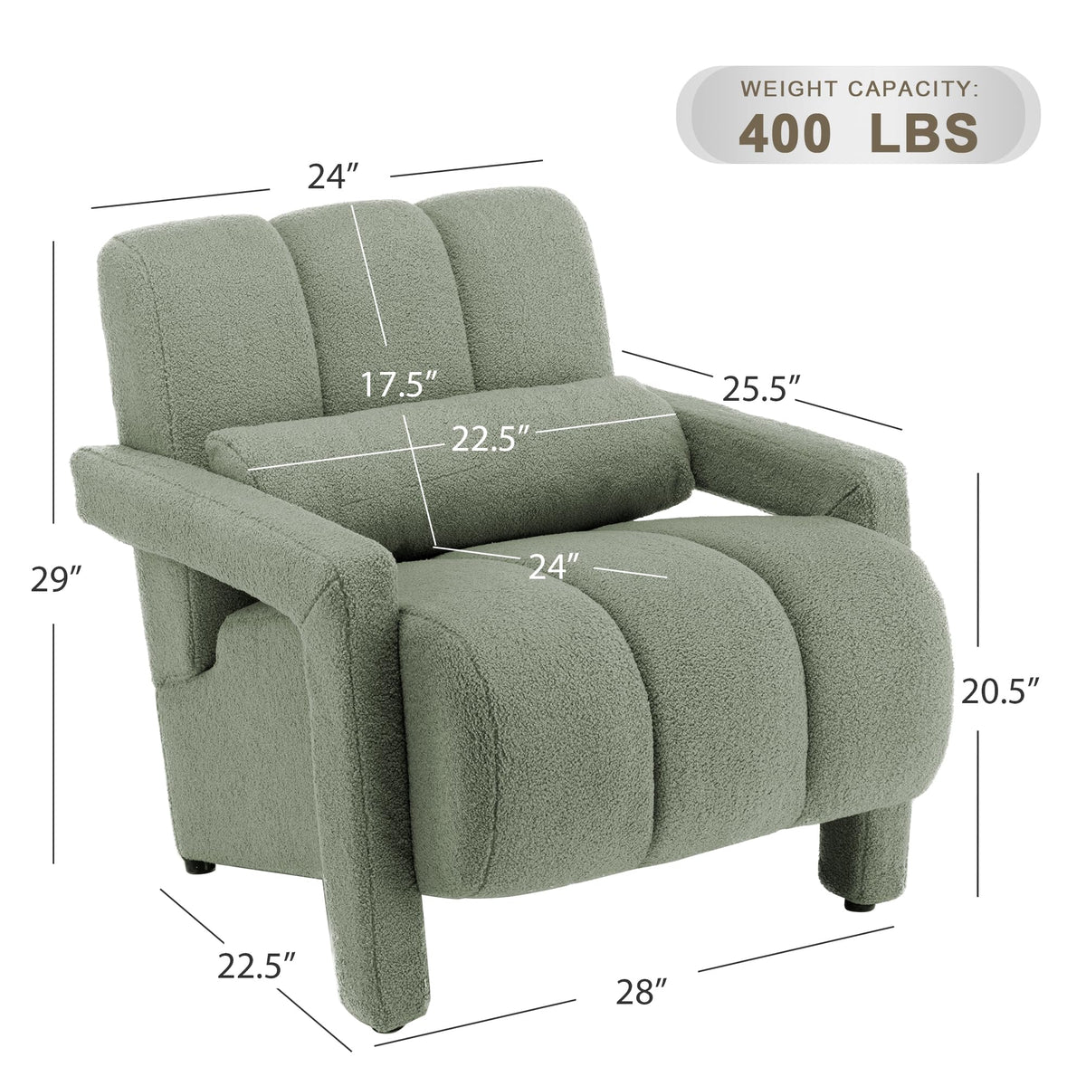 Green Accent Chair Set of 2 A785