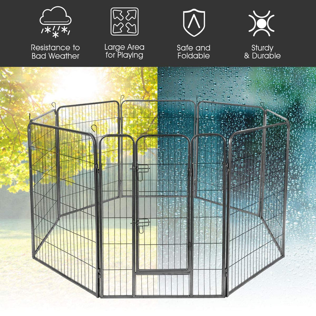 16 Panel Metal Pet Playpen with Door P19574