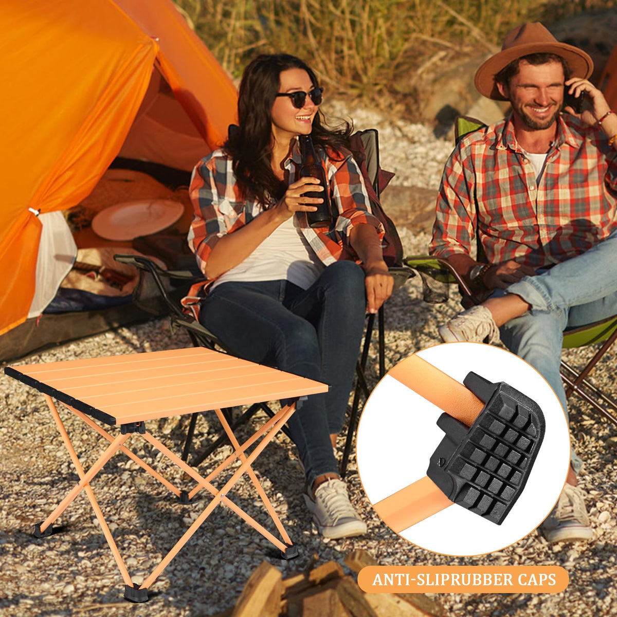 Portable Folding Camping Table Aluminum Top O915920