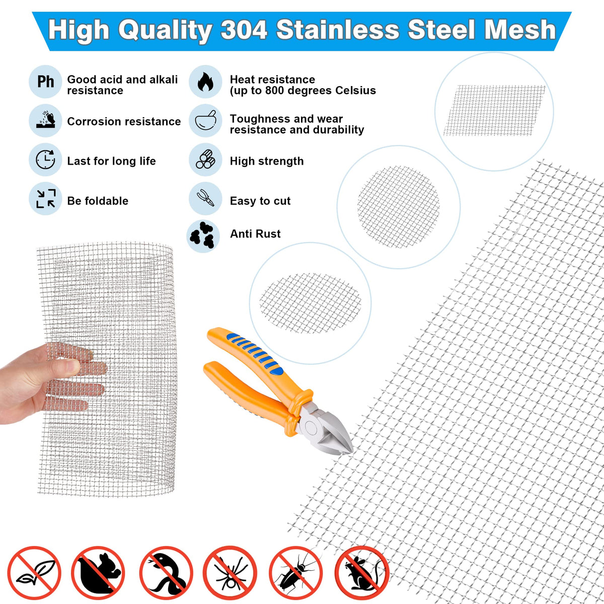 2Pack 5 Mesh 11 X 14.2 inch Crimped Mesh Screen F5804