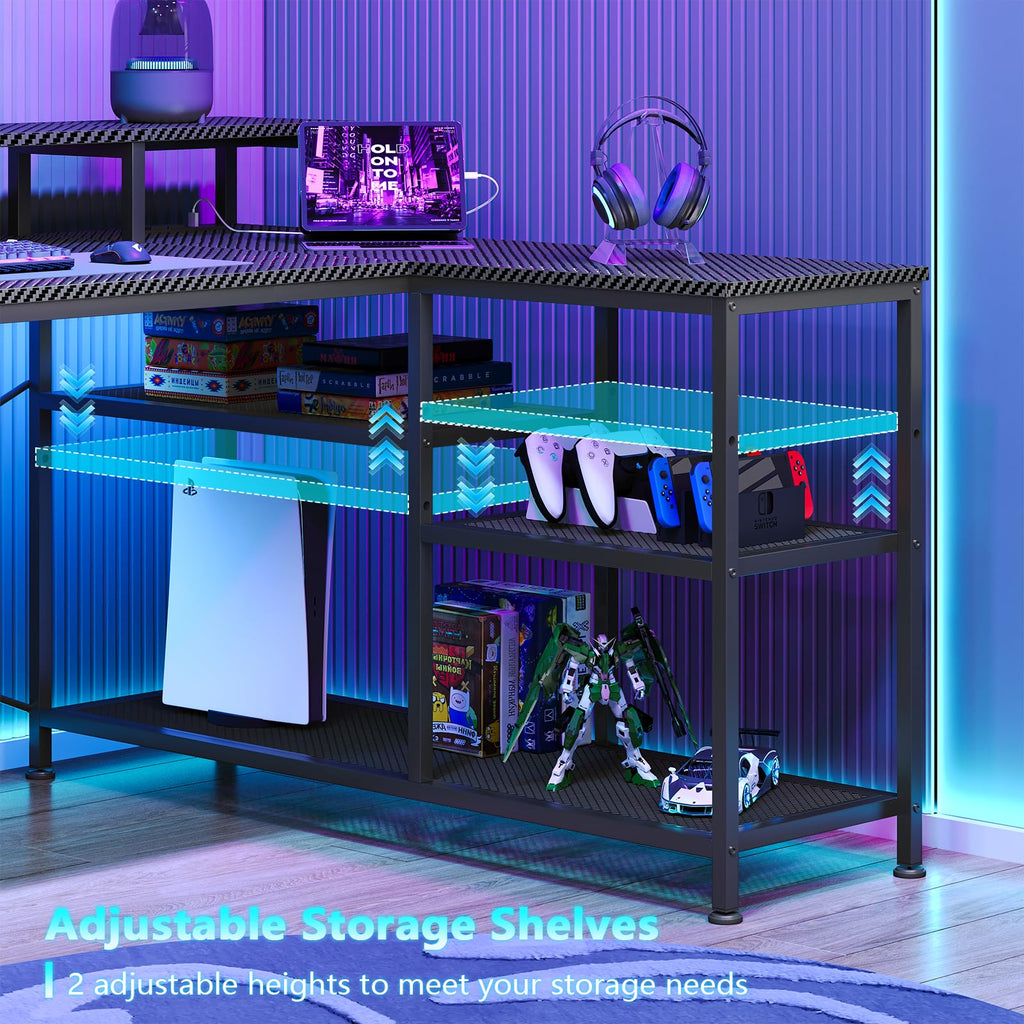 L Shaped Gaming Desk with Drawers A15179