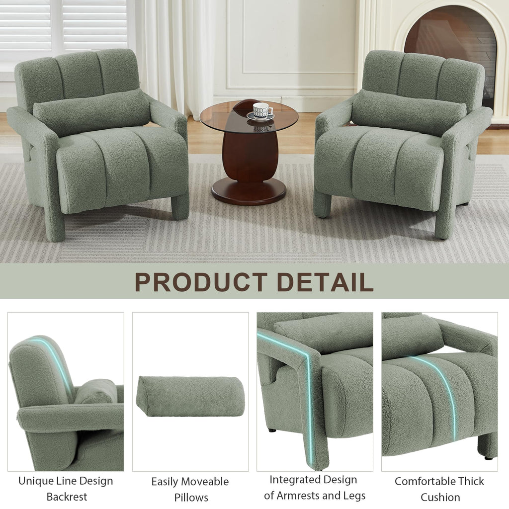 Green Accent Chair Set of 2 A785