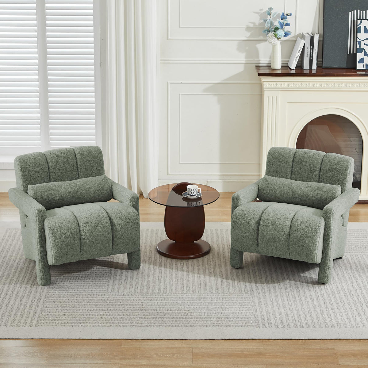 Green Accent Chair Set of 2 A785