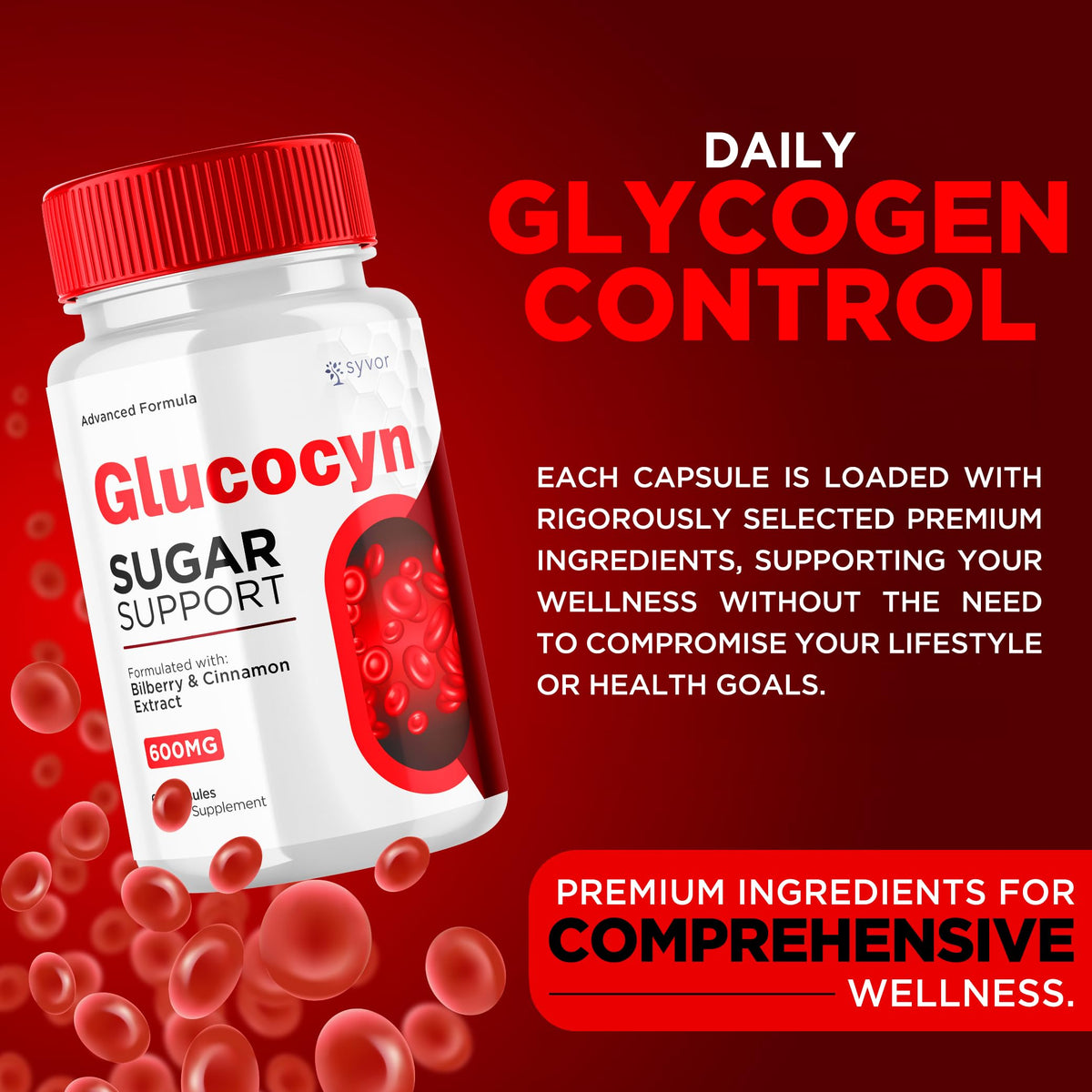 Glucocyn Capsules 180 Capsules N1434