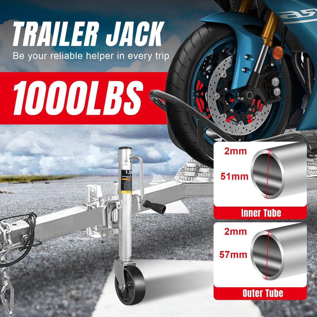 1000 lbs Trailer Jack with Wheel C437