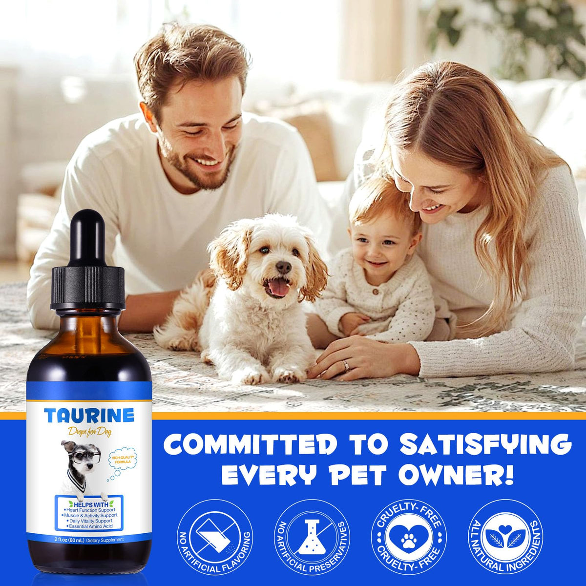 Taurine Liquid Supplement for Dogs 60ml V3055