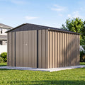8x10 FT Metal Outdoor Storage Shed with Lockable Door Y3971