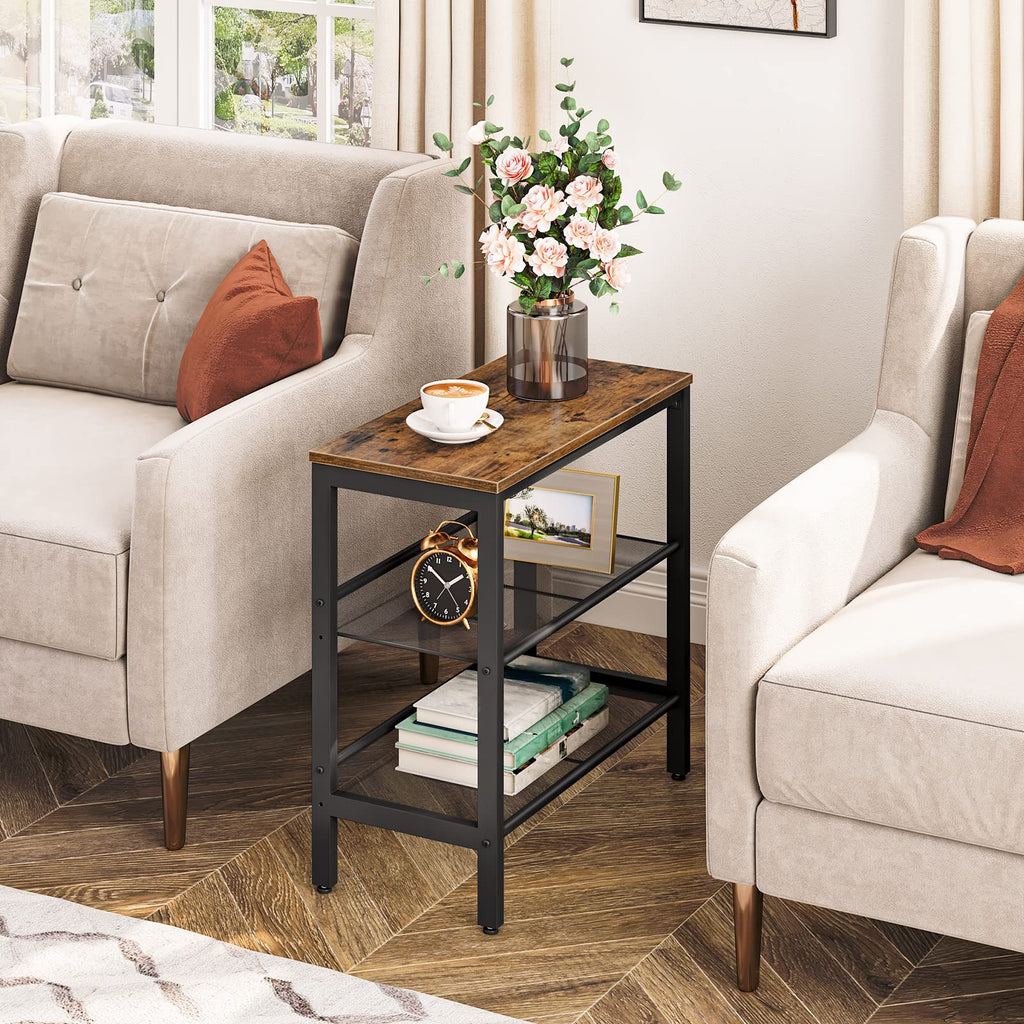 3-Tier Narrow End Table with Adjustable Shelves W41396
