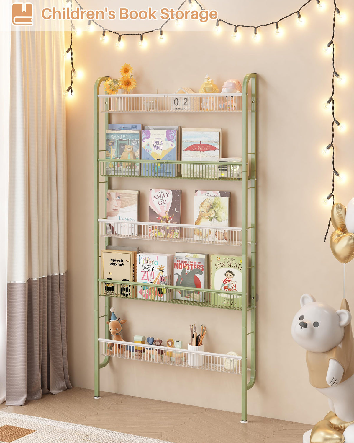 Narrow 5-Tier Bathroom Storage Rack T6186