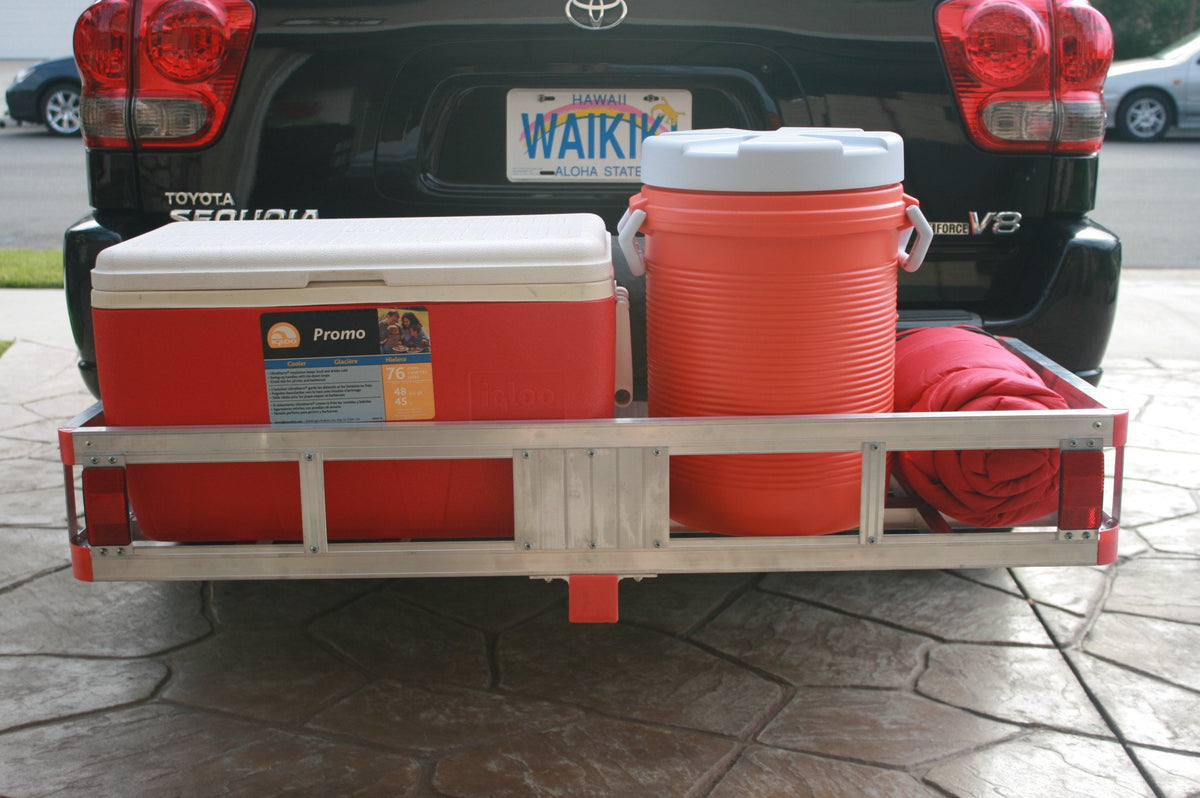 Aluminum Hitch Cargo Carrier with High Side Rails O51103