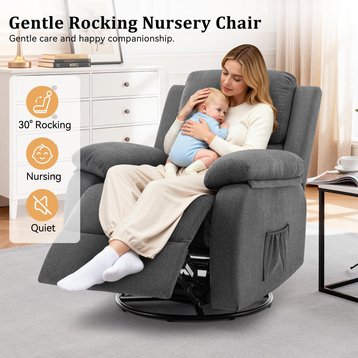 360 Swivel Rocker Recliner Chair Y904