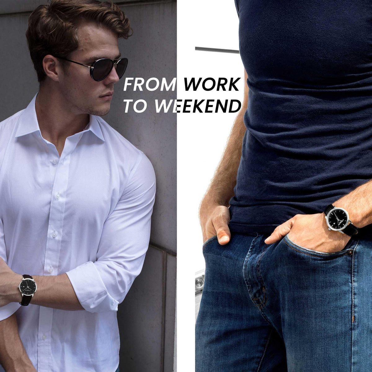 Men's 40mm Ultra Slim Leather Strap Quartz Analog Dress Watch V93742
