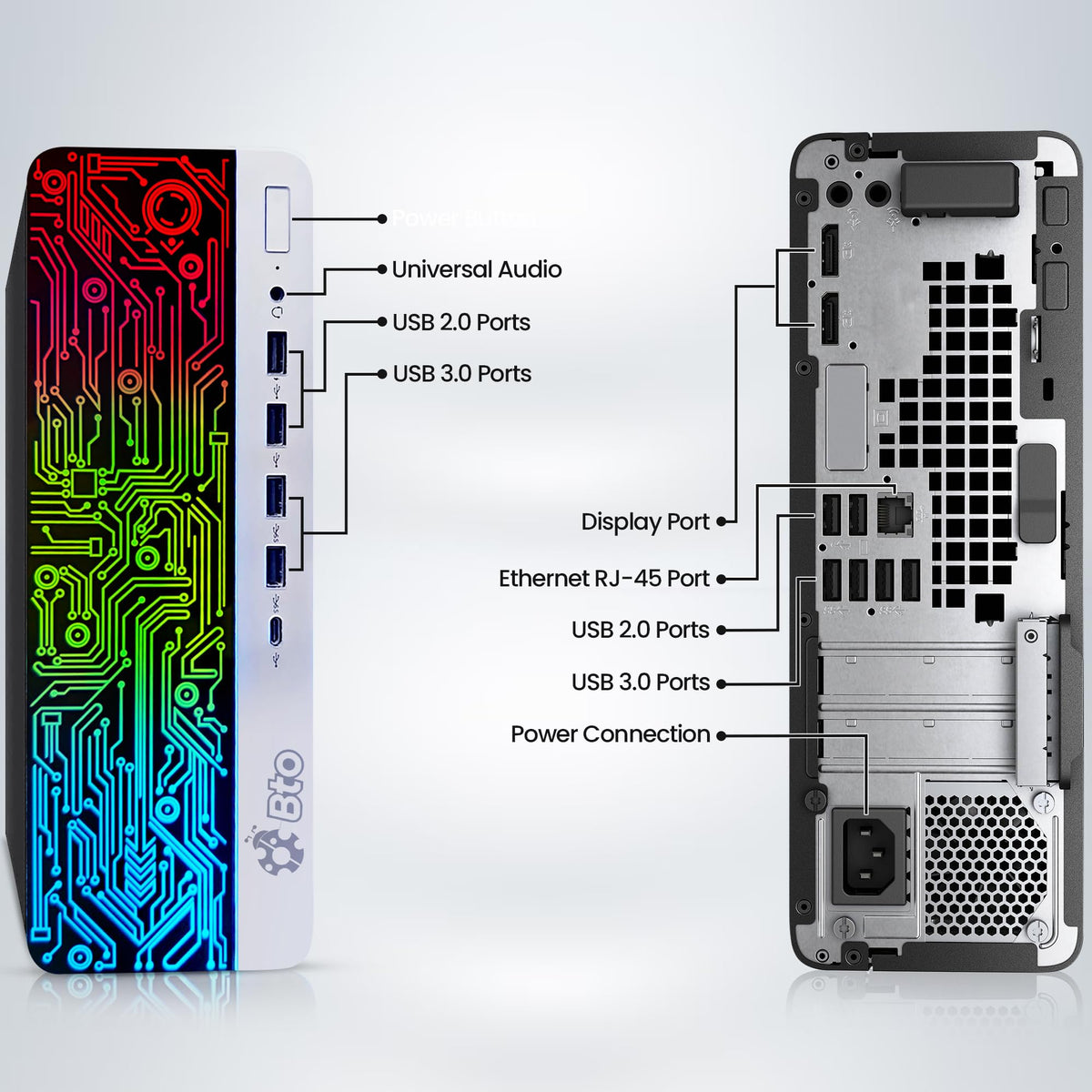 Intel Core i5 16GB DDR4 1TB SSD GT 1030 Gaming Desktop PC with 24 Inch Monitor E672355