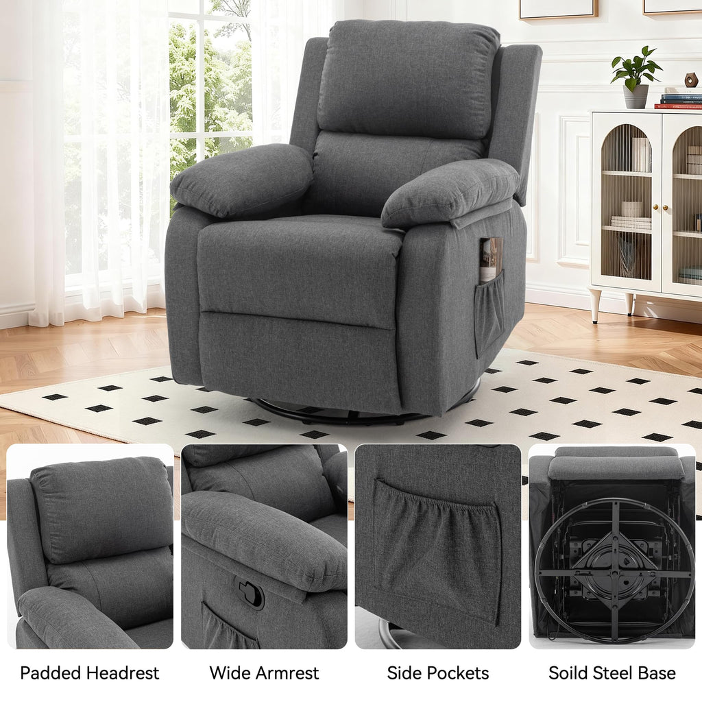360 Swivel Rocker Recliner Chair Y904