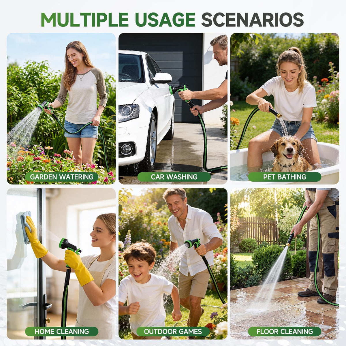 100 ft Flexible Non-Expanding Kink Free Garden Hose T648887