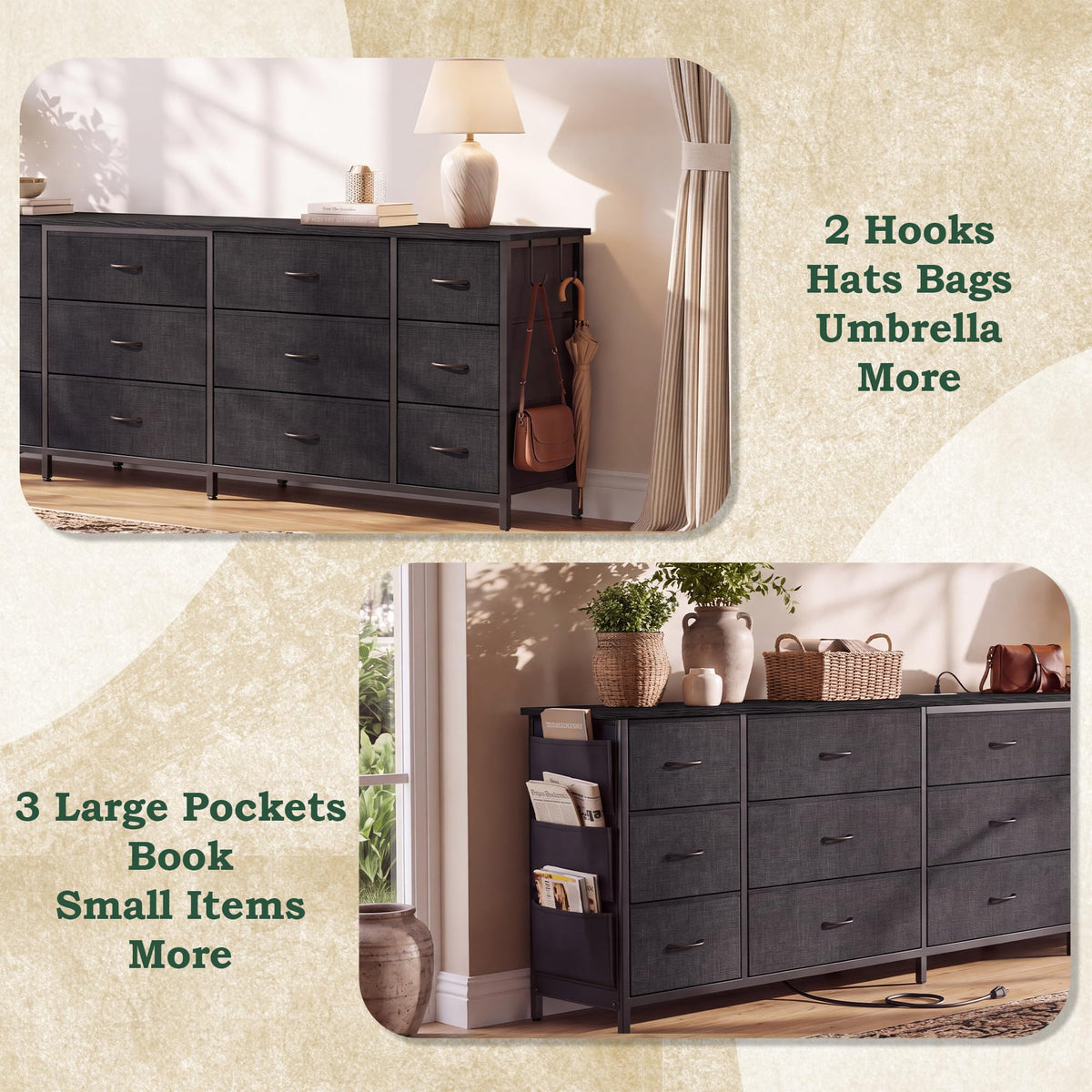 80.7" 15 Drawer Long Dresser H416