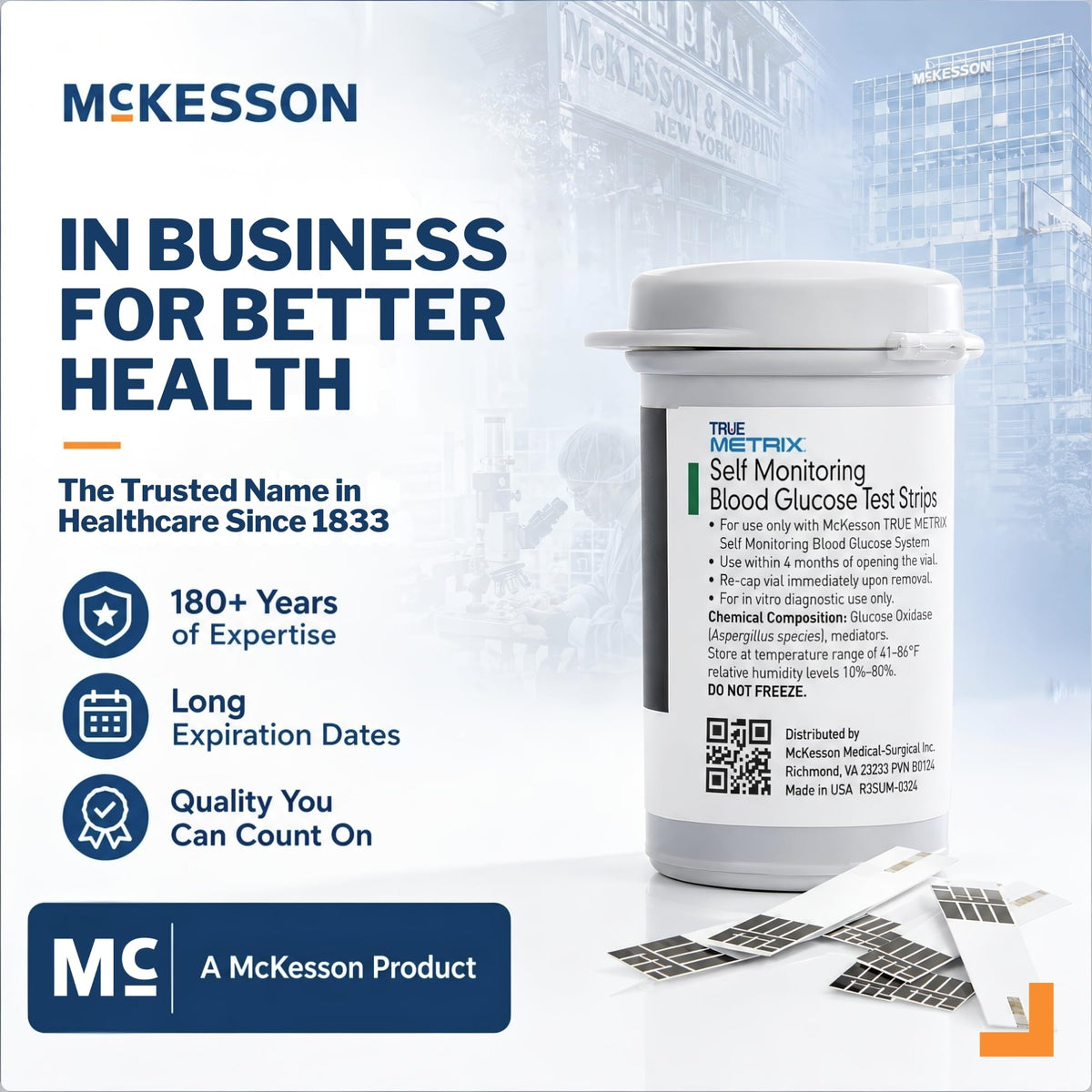 Blood Glucose Test Strips, 1200 Strips T7622