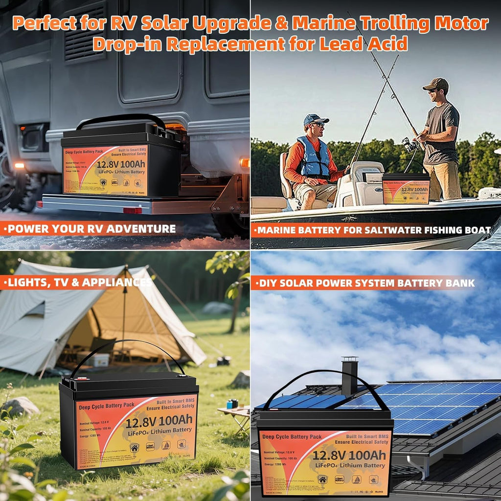 12V 100Ah LiFePO4 Deep Cycle Battery J723
