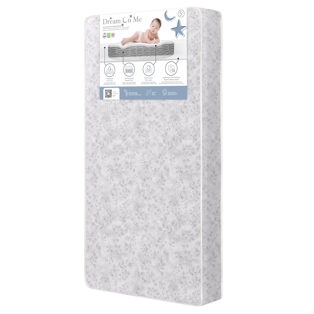 Baby Crib Mattress, Reversible, Waterproof Cover, 52" x 28" x 5" M1284