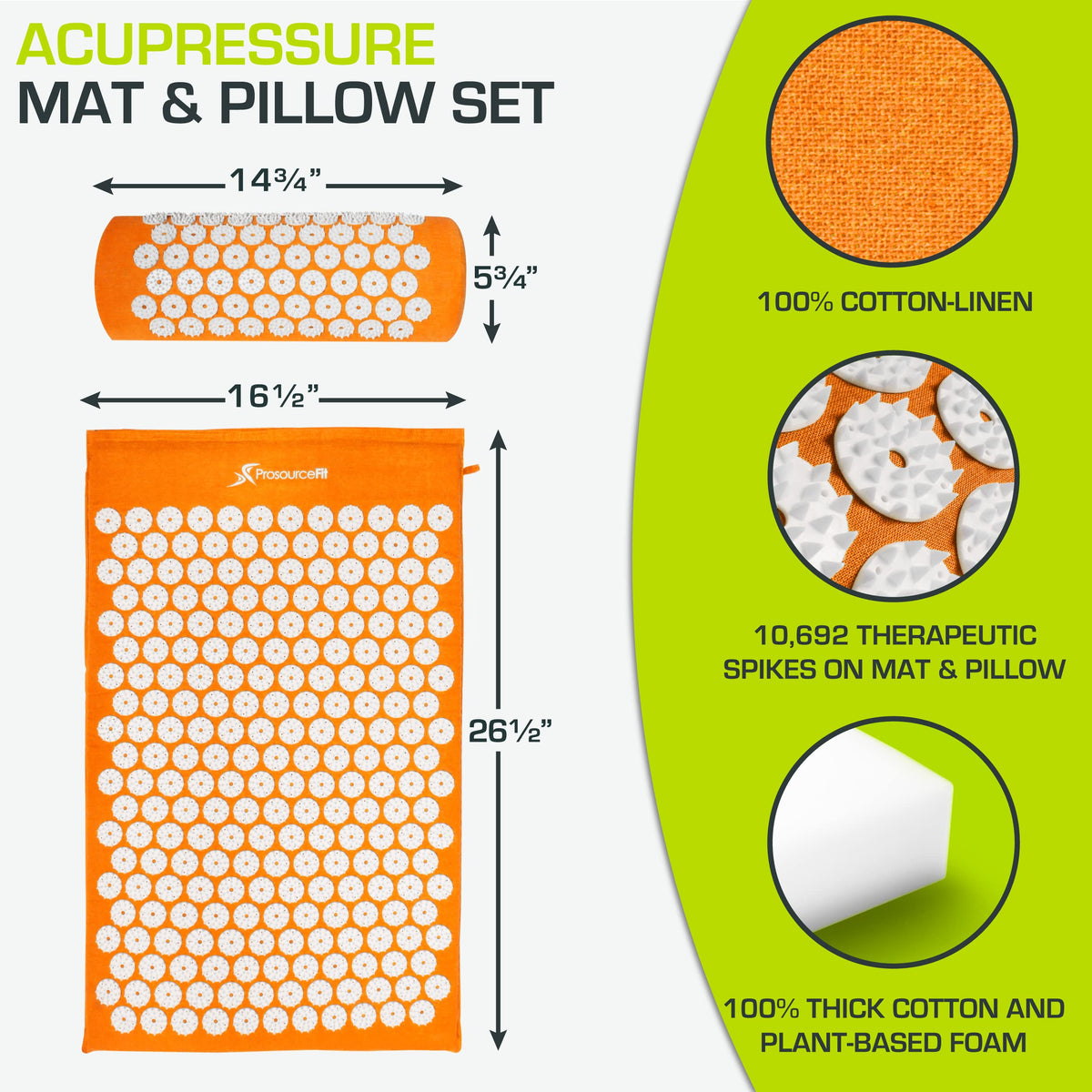 Acupressure Mat and Pillow Set C39548
