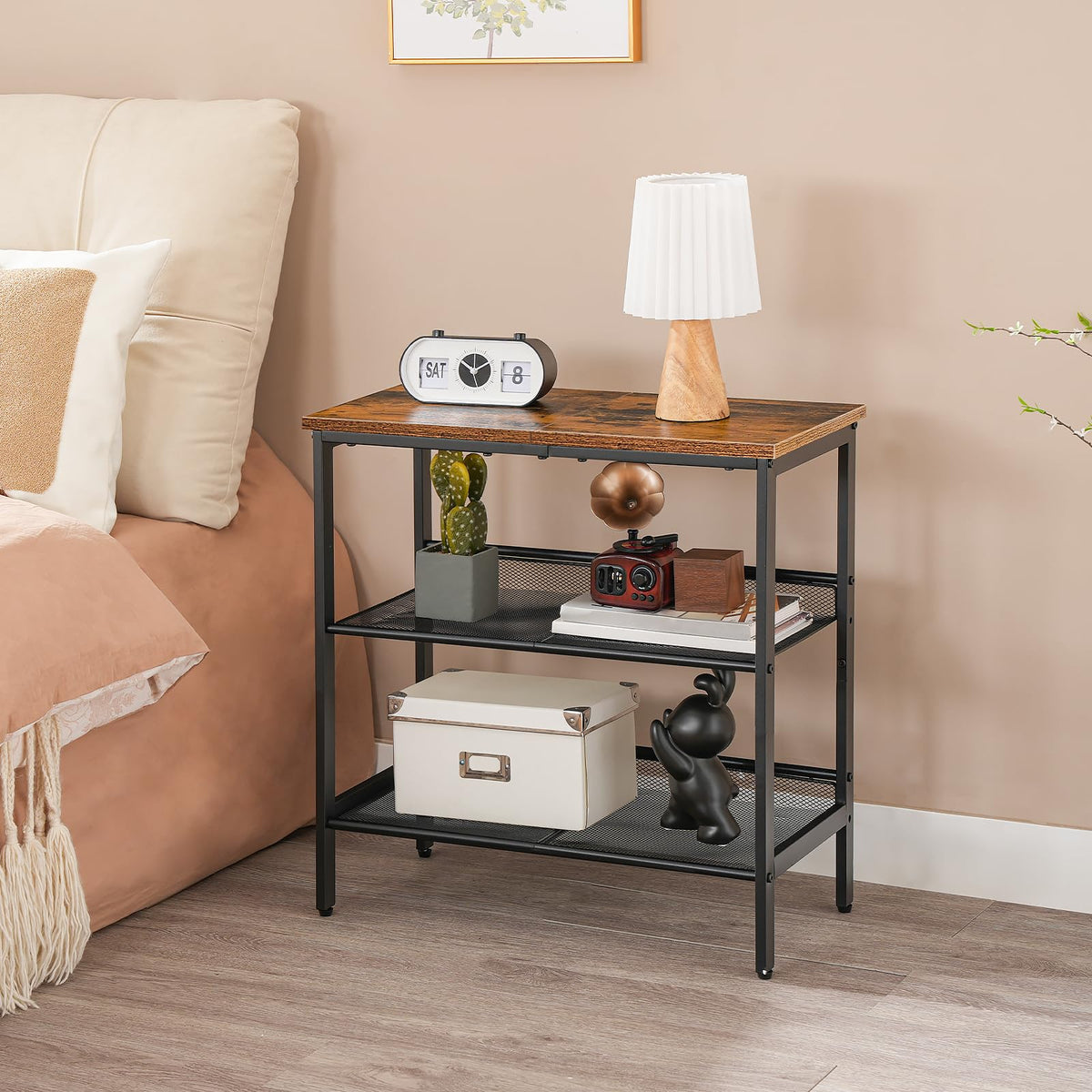 3-Tier Narrow End Table with Adjustable Shelves W41396