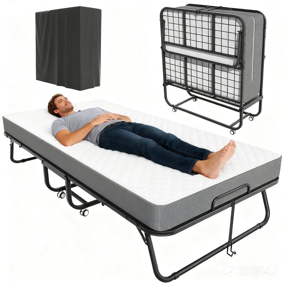 Folding Bed with Mattress P89760