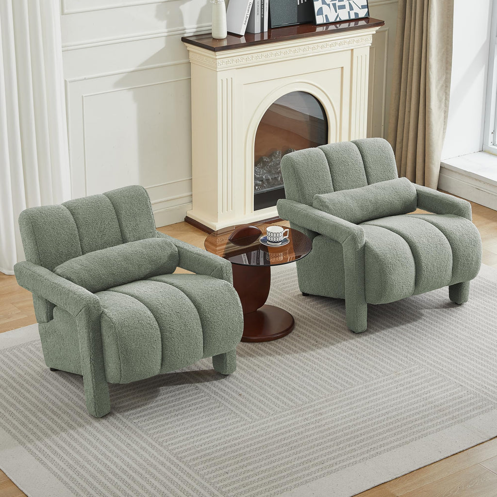 Green Accent Chair Set of 2 A785