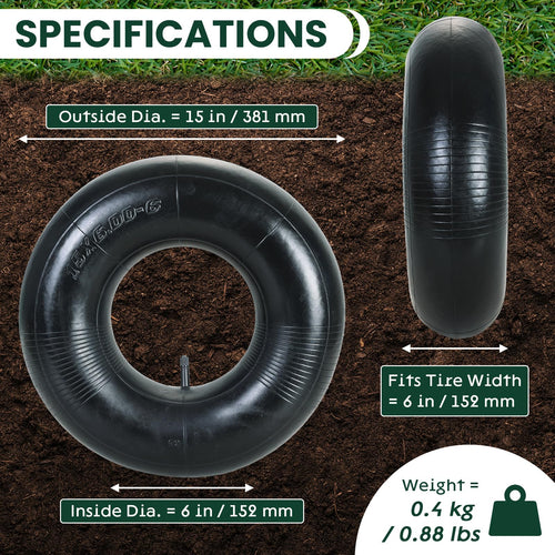 2 Pack 15 x 6.00-6" Inner Tubes with TR-13 Valve Stem N1823