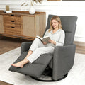 Dark Gray Velvet Swivel Recliner Chair M6294