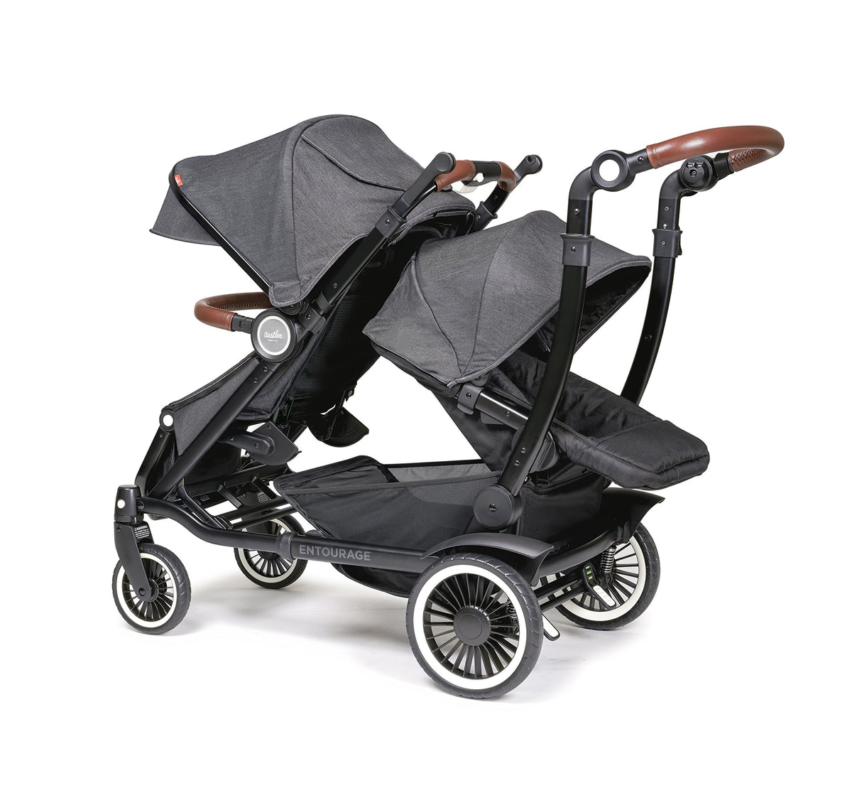 Black Double Stroller D133